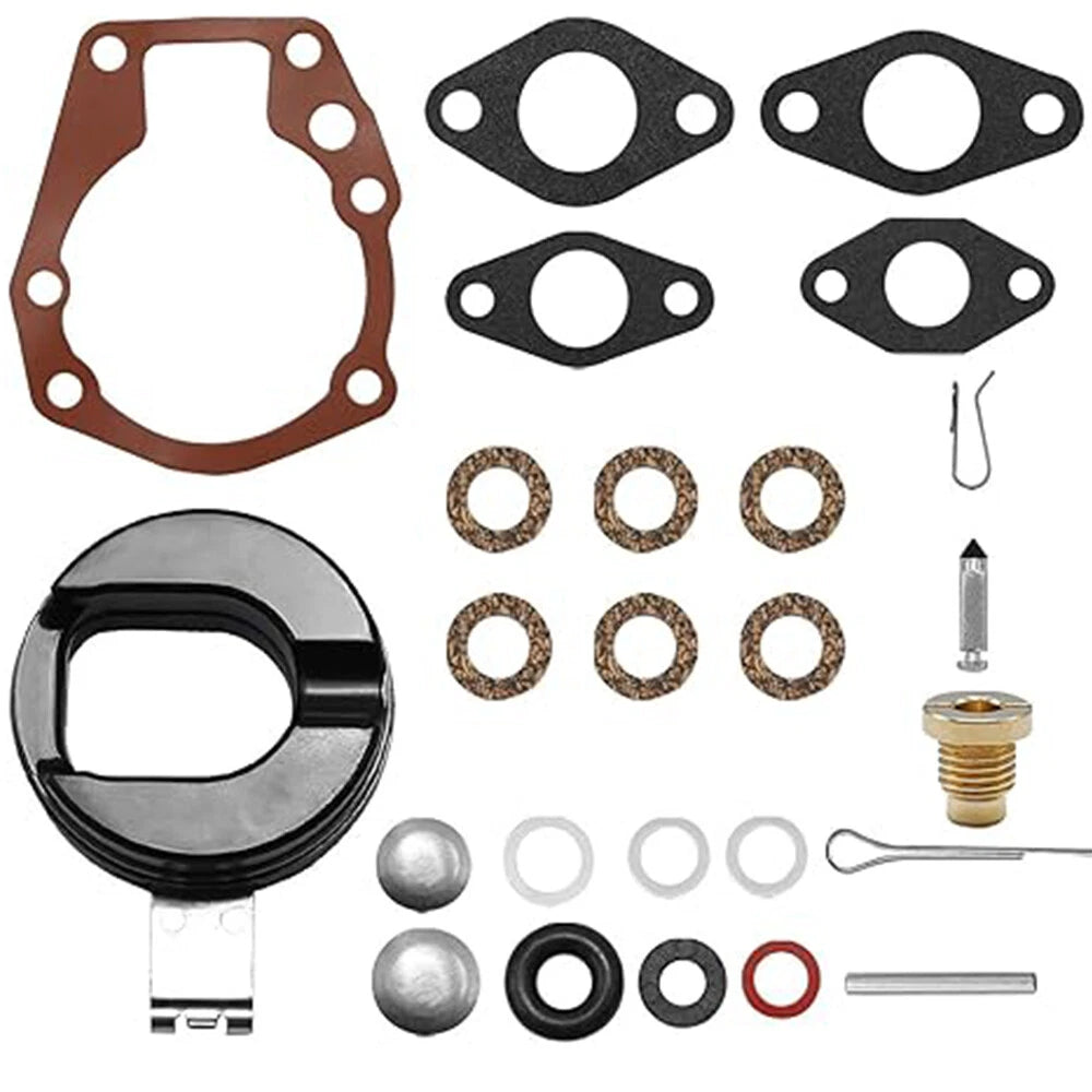 Carburetor Kit with Float for Johnson Evinrude 5 5.5 6 7.5 10 15 18 HP Engine