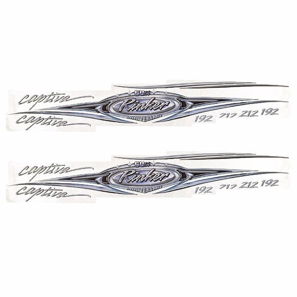 Boat Decal - Rinker Captiva 60th Anniversary 107 X 14 Inch (pair)
