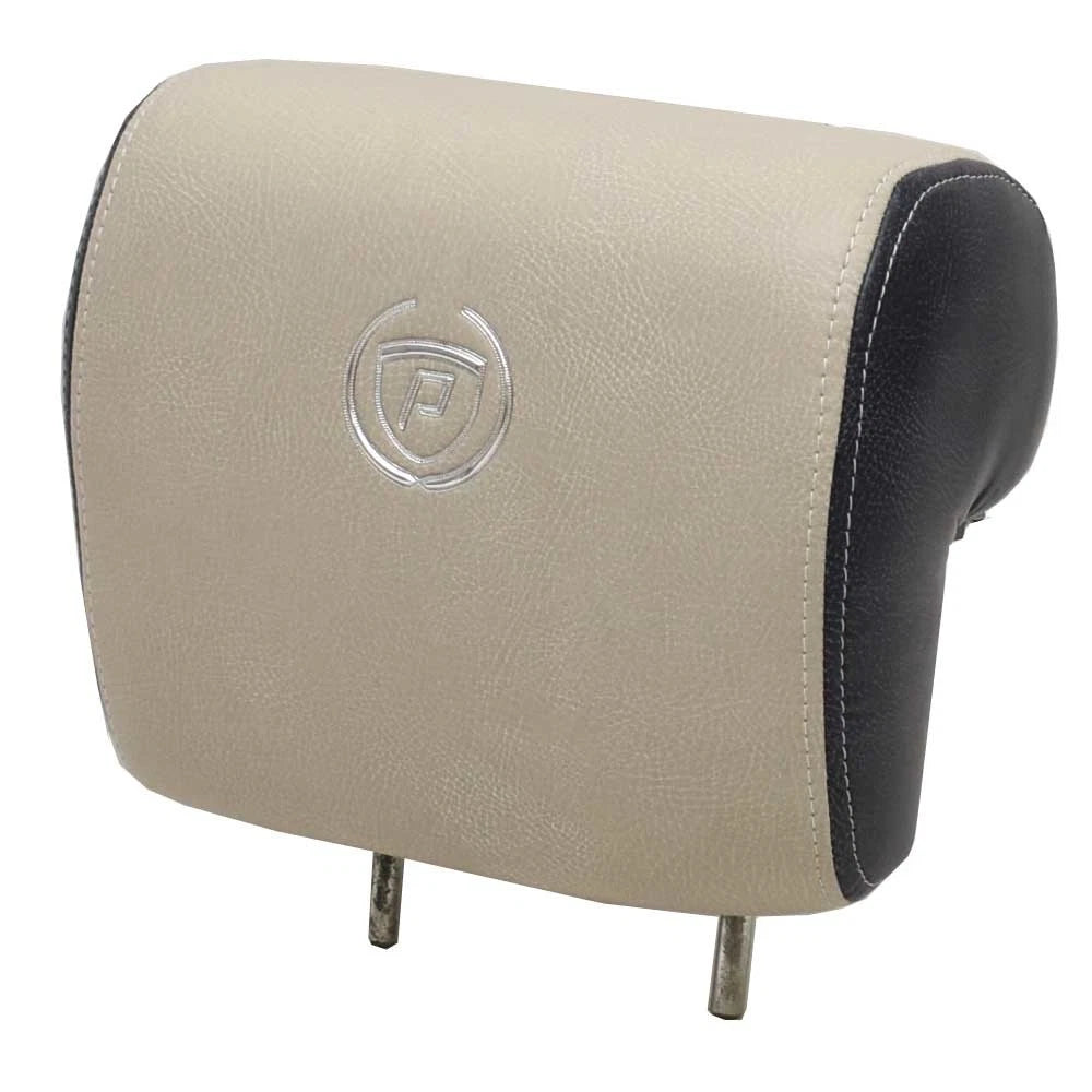 Premier Pontoon Boat Captains Seat Headrest - Beige Blue 10 1/4 Inch
