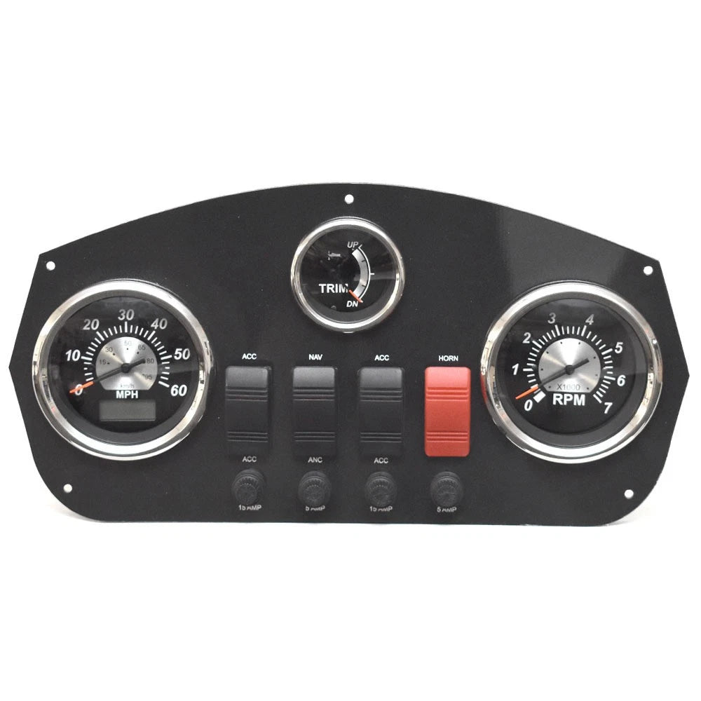 Lowe Boat Dash Gauge Panel 2335039 - VeeThree GPS Mercury Black