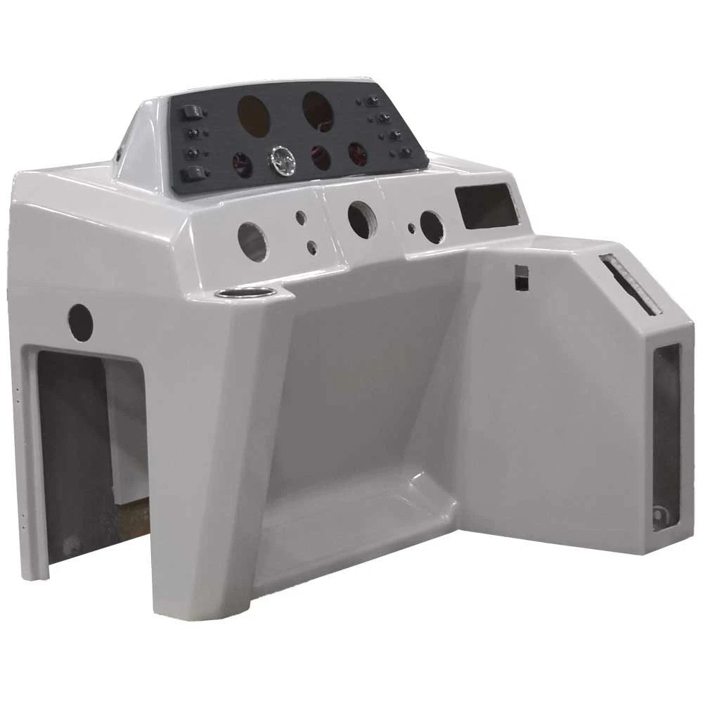 Viaggio Pontoon Boat Steering Console - Lago Gray - Black