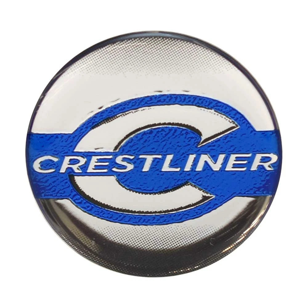 Crestliner Boat Steering Wheel Decal 2088140 - Raised Logo Emblem Blue Sticker