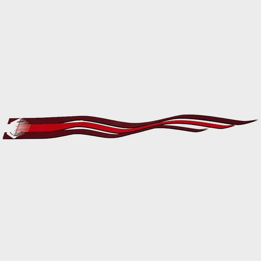 Boat Graphic Hull Decal - Burgundy - Red Vinyl Sticker