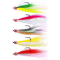 Enhance Your Fishing Lures with Bucktail Teaser Hooks 5 Different Colors