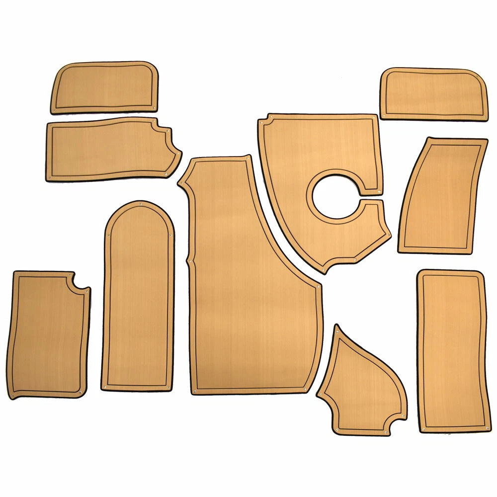 Cobalt Boat Non-Skid Cockpit Mats 402959 - R23 Brown - Black (10 PC)