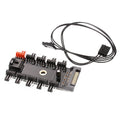 10x 4-pin PC CPU PWM Cooling Fan Speed Controller Hub SATA Power Socket Splitter