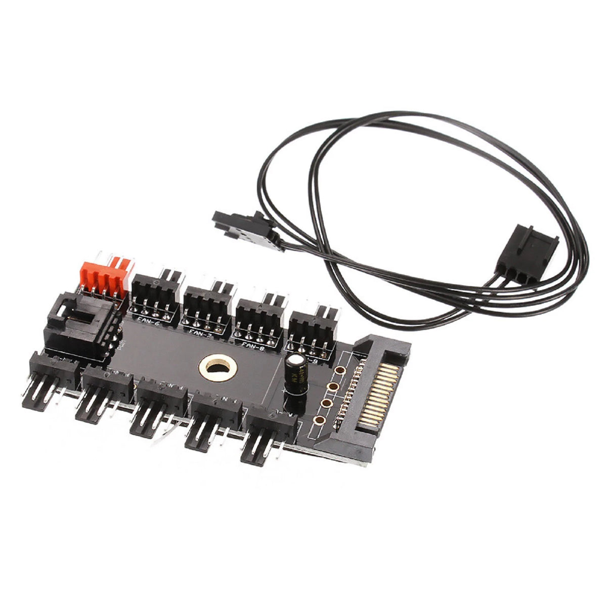 10x 4-pin PC CPU PWM Cooling Fan Speed Controller Hub SATA Power Socket Splitter