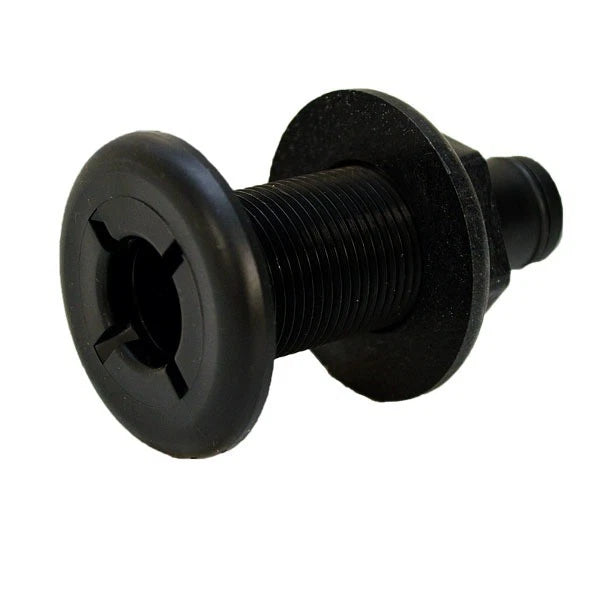 Standard Boat Thru Hull - Black 3/4 Inch Quick Connect