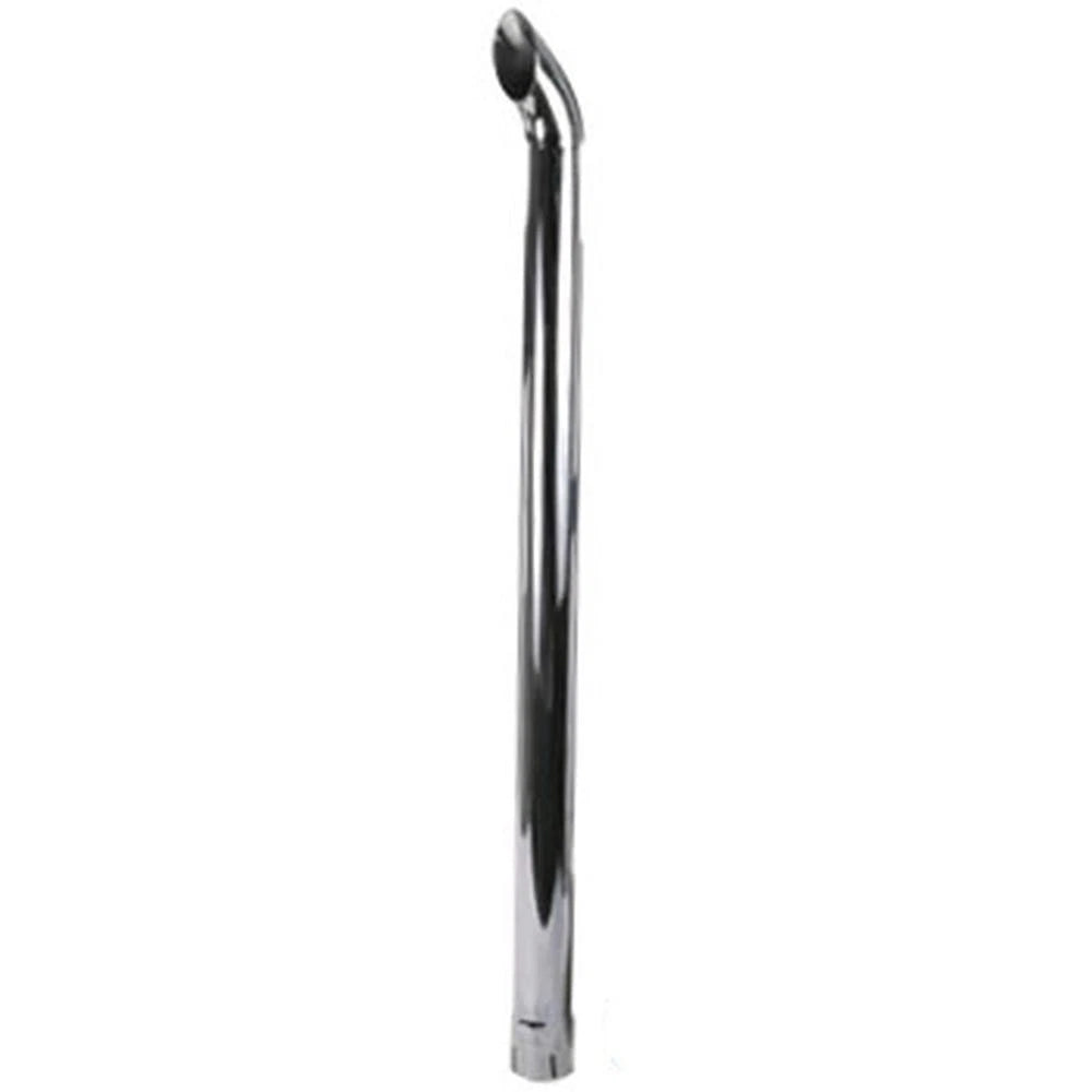John Deere 48" CHROME 2 1/2" ID CURVED EXHAUST STACK PIPE SLOTTED