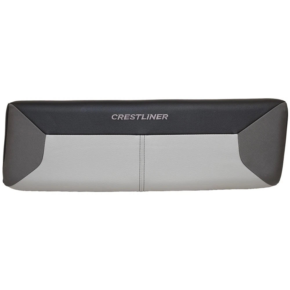 Crestliner Boat Backrest Cushion 2279639 - Black - Gray Vinyl