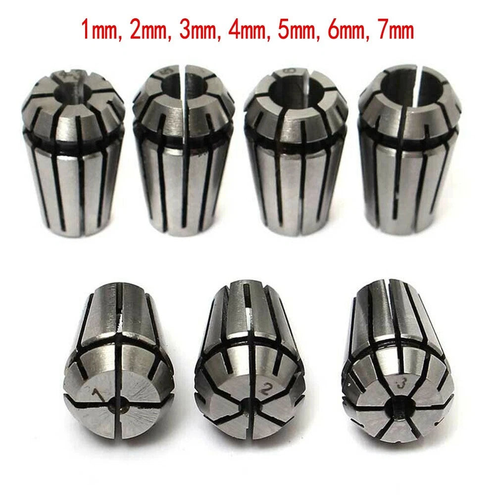 7Set ER11 Spring Collet Chuck for CNC Milling Lathe Tool Engraving Machine