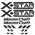 MasterCraft X Star Boat Raised Decals 7501591 - Black (10 PC Kit)