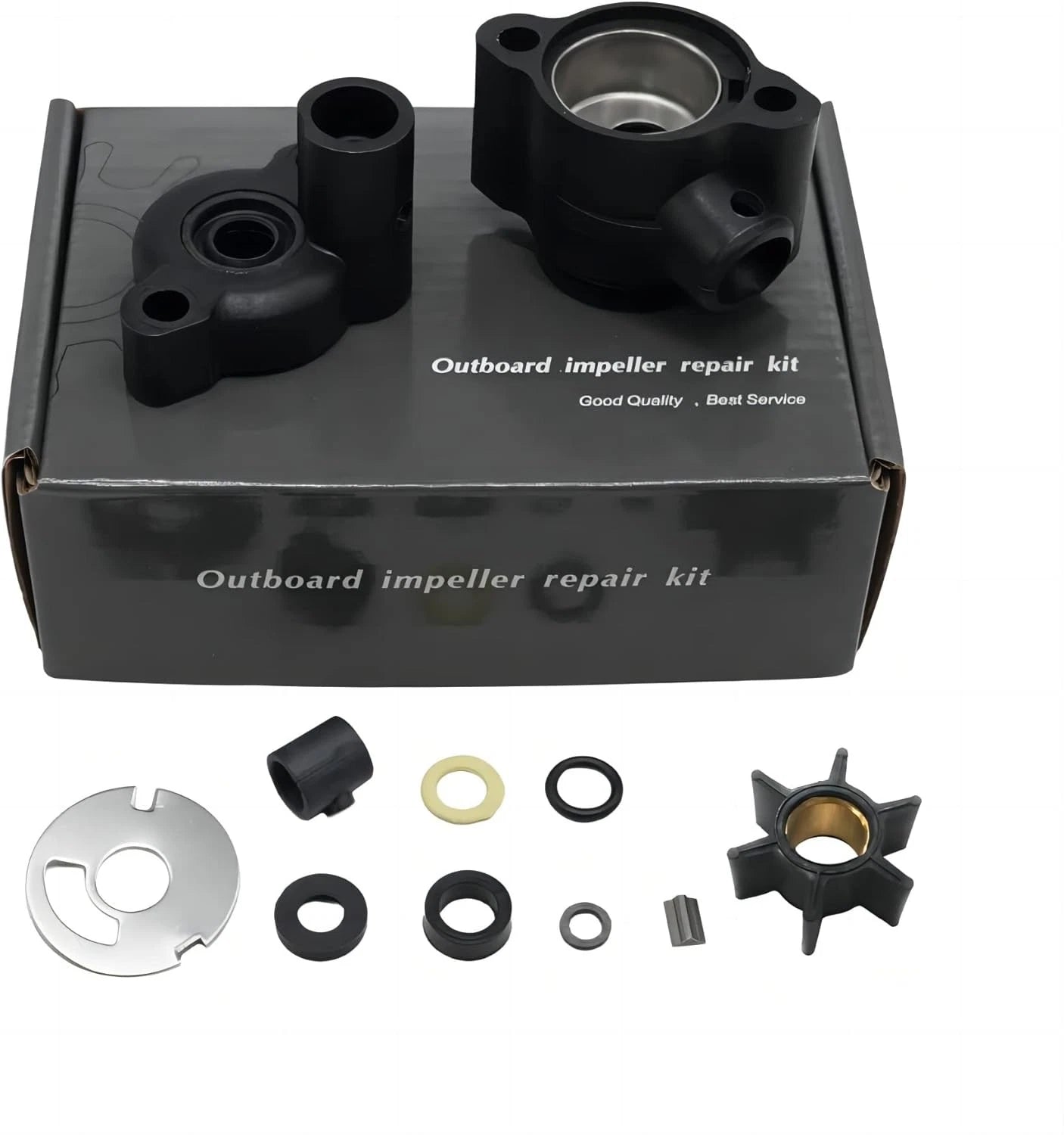 Water Pump Impeller Kit 46-70941A3, 18-344 for Mercury Mariner 4/4.5/7.5/9.8 HP