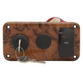 Boat Ignition Panel K 288-007 - 3 Position Woodgrain
