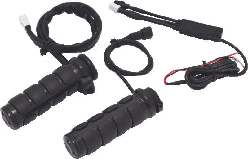 Kuryakyn Heated ISO Grips Dual Cable Gloss Black for Harley-Davidso N 2014-2024
