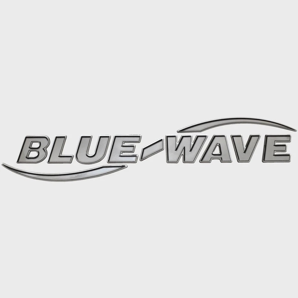 Blue Wave Boat Raised Hull Decal 2030-0002 - Silver/Gray Logo Sticker