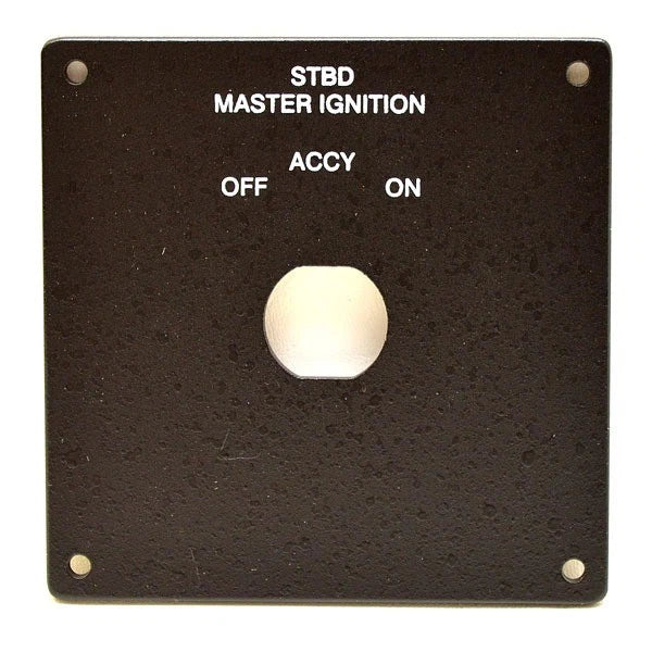 Sea Ray Boat Blank Ignition Switch Panel 1896436 - STBD Master Aluminum