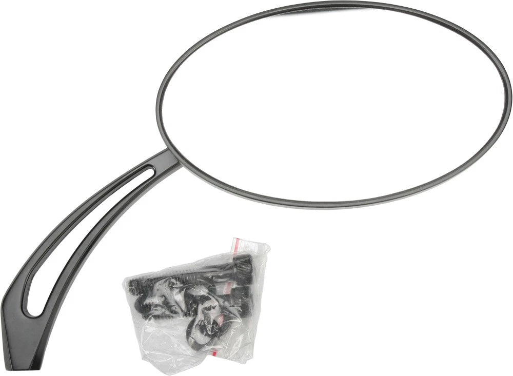 HardDrive Oval Arrow Mirror Black – Fits Harley Davidson XG & XL Models