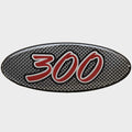 Chaparral Boat Raised Emblem Decal U15547-01 - 300 Sticker Silver Red