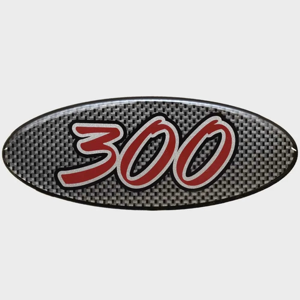 Chaparral Boat Raised Emblem Decal U15547-01 - 300 Sticker Silver Red
