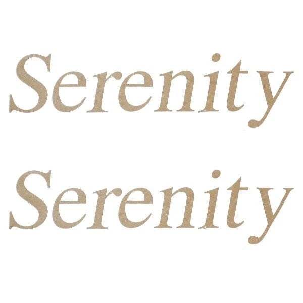 Crestliner Boat Decals - Serenity Gold Stickers (pair)