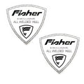 Fisher Boat Brand Decals 31245 - Black/Clear Sticker (pair)