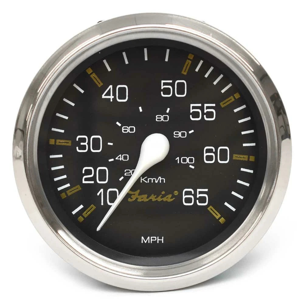 Faria Boat 65 MPH Speedometer Gauge SE9932A - 3 3/8 Inch