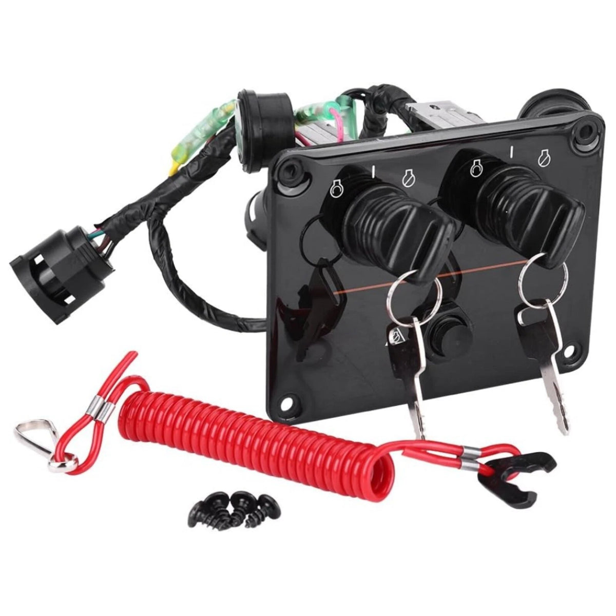 Ignition Key Switch Panel for Yamaha Outboard Twin Dual Engine 6K1-82570-08-0 0