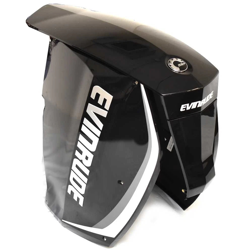 Evinrude Boat Outboard Cowling Shrouds - E-TEC 300 HP Black Silver (kit)