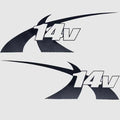 MasterCraft Boat Hull Decals 7501524 - X14v Blue Stickers (set of 2)