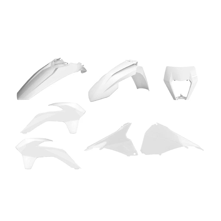 POLISPORT PLASTIC KIT KTM EXC/EXC-F 2014-2016, FRONT END RESTYLING 19, WHITE