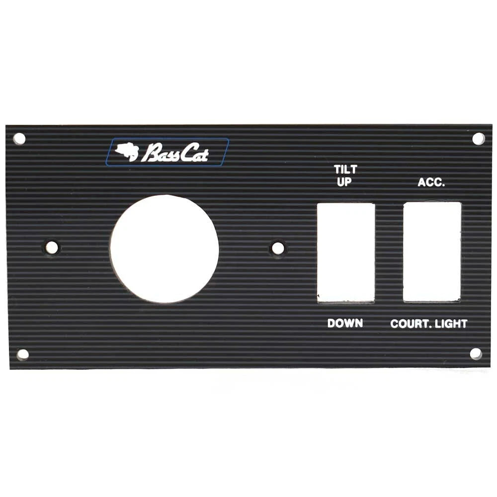 Bass CAT Boat Blank Switch Panel - Tilt Accessory Black with Lines