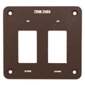 Cobalt Boat Blank Trim Tabs Switch Panel 502305WB - Brown Aluminum