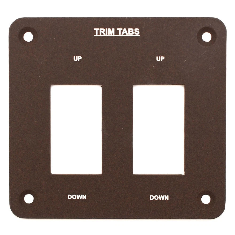 Cobalt Boat Blank Trim Tabs Switch Panel 502305WB - Brown Aluminum