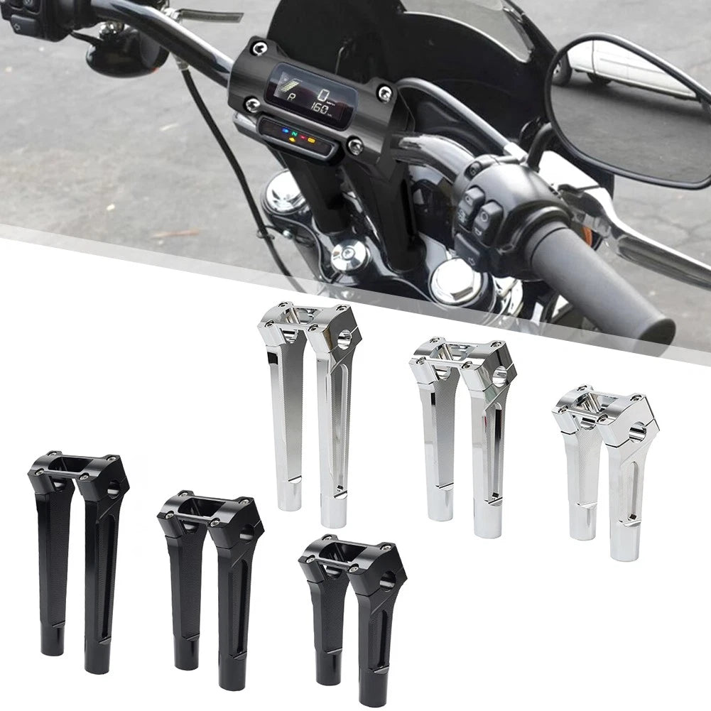 2x 8inch Pullback Handlebar Riser for Harley Dyna M8 Softail Street Bob 2018-21