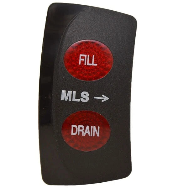 Carling Boat MLS Fill/Drain Switch Plate 3951051 - Illuminated Black