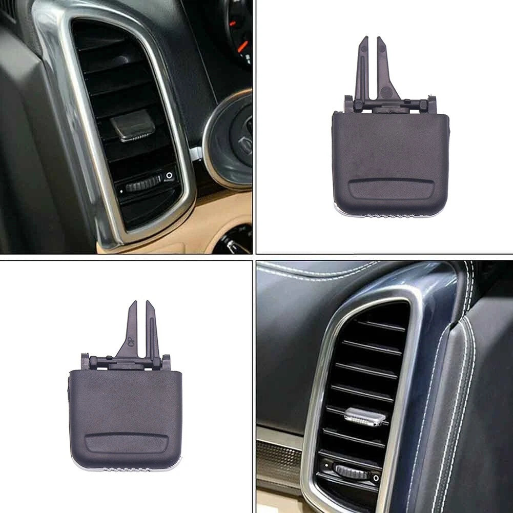 Black A/C Air Vent Paddle Clip with Chrome for 92A 958 for Cayenne 2011 -2017