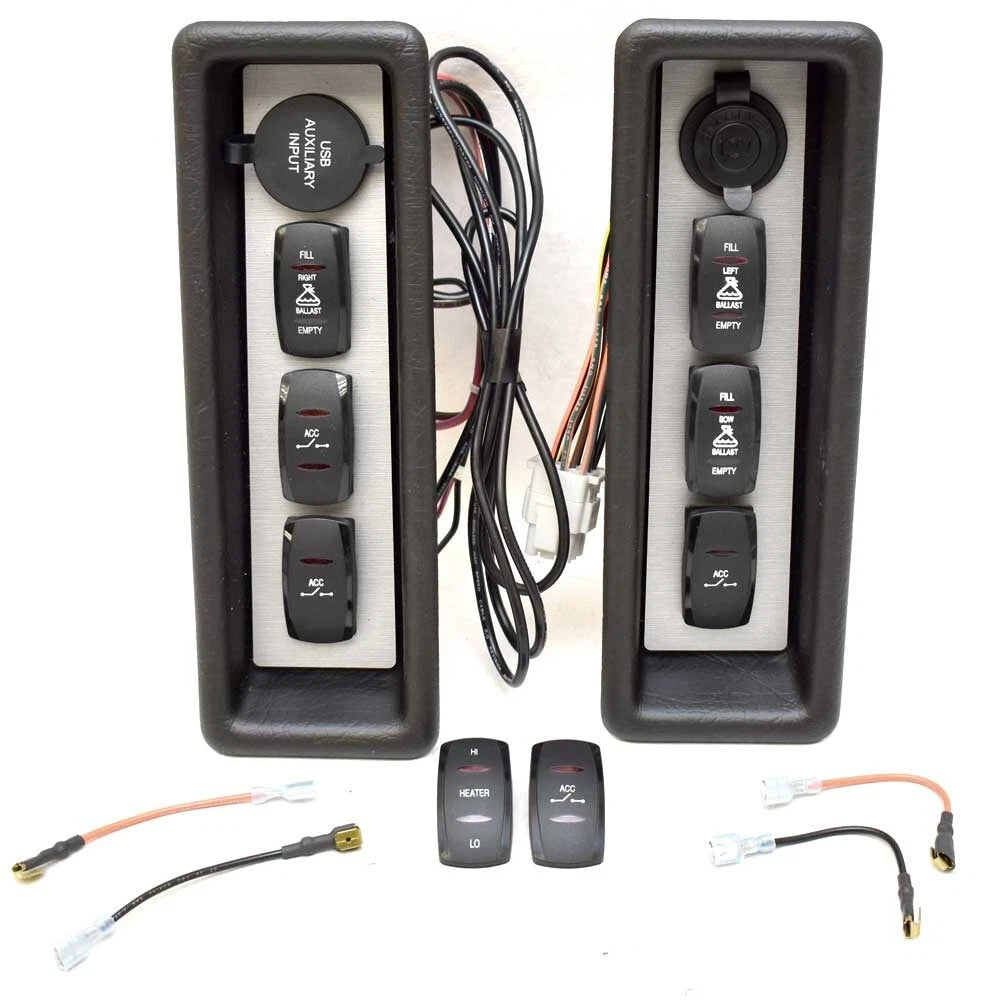 Gekko Boat Switch Panel LB161P03438 - LB161P03437 Black (set of 2)