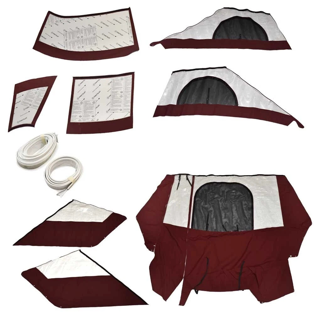 Formula Boat Curtain Kit 268790 - 351 HT Burgundy Ameritex (8PC)