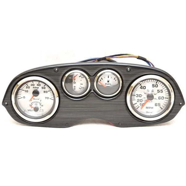 Lund Boat Gauge Panel 2207752 - Spin Silver Series 14 3/4 X 5 1/4 Inch
