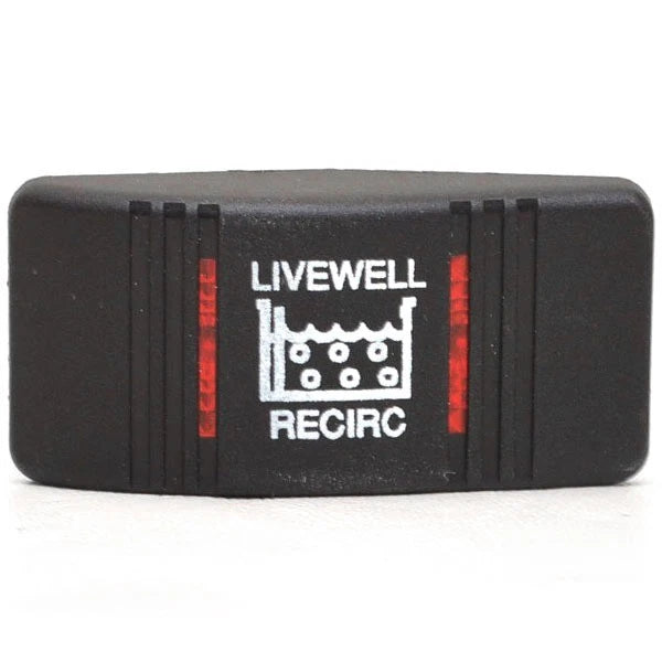 Carling Boat Contura III Rocker Switch Actuator - Livewell Recirc Lit