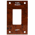 Bass CAT Boat Blank Switch Panel - Woodgrain Fuel Right/Left