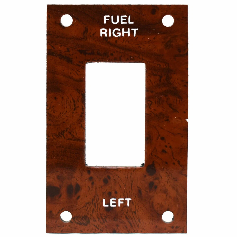 Bass CAT Boat Blank Switch Panel - Woodgrain Fuel Right/Left