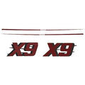 MasterCraft Boat Raised Decal Stickers - X-9 Pro Tour Red