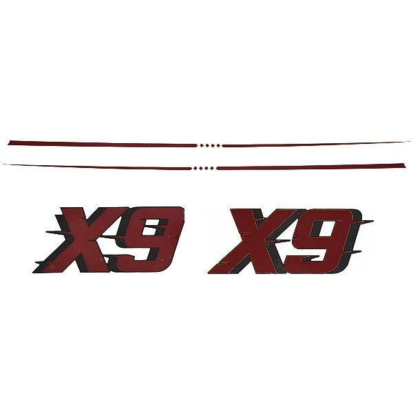 MasterCraft Boat Raised Decal Stickers - X-9 Pro Tour Red