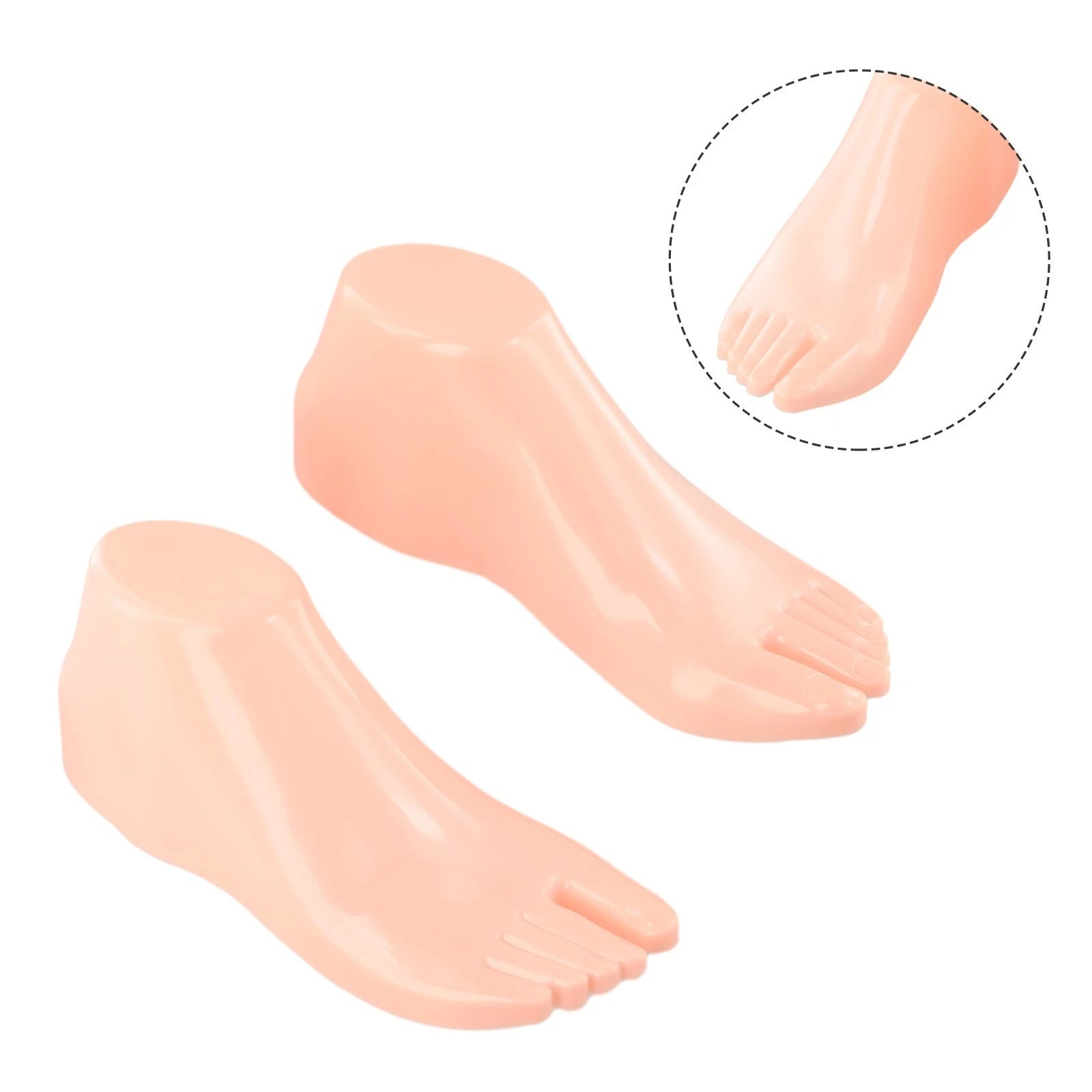 Hard Plastic Foot Models Mannequin PVC Repeated Use Shoe Extension Tool
