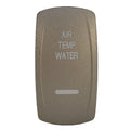 Carling Boat Rocker Switch Actuator - Air - Temp - Water Lighted Pewter