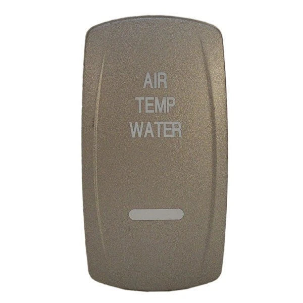 Carling Boat Rocker Switch Actuator - Air - Temp - Water Lighted Pewter
