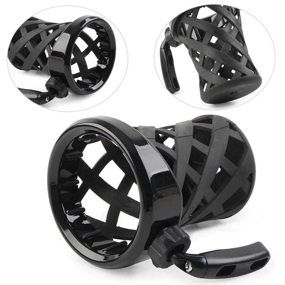 Motorcycle Handlebar Cup Holder Drink with Mesh Basket Mount Longer for Harley