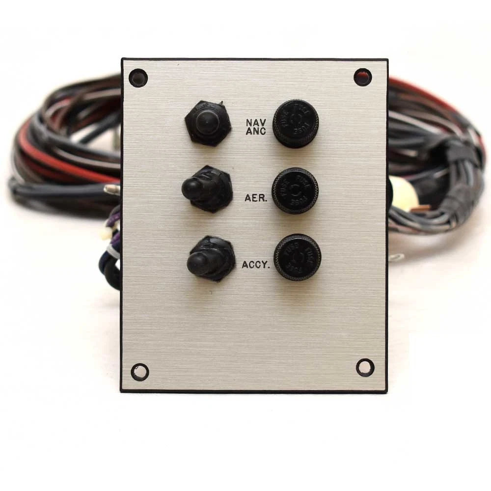 Boat Toggle Switch Panel - Switches Brushed Silver Plastic 4 X 5 Inch
